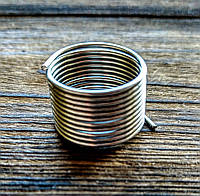 Проволока с памятью цвет серебро проволока 1 мм диаметр кольца 18 мм для рукоделия 10 витков
