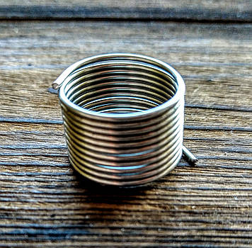 Дріт з пам'яттю колір срібло дріт 1.2 мм діаметр кільця 18 мм для рукоділля 10 витків