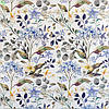 Декоративна тканина з рослинами з переважальним синім, фото 2