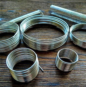 Дріт з пам'яттю колір срібло дріт 1.2 мм діаметр кільця 22 мм для кілець 10 витків