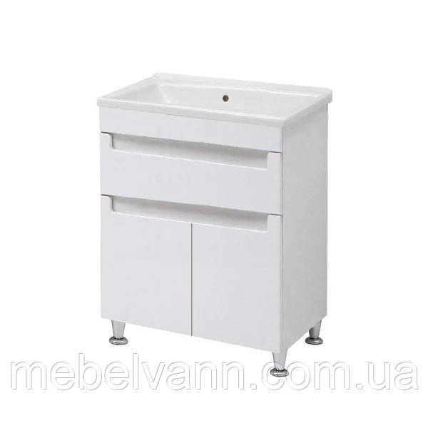 Тумба під раковину для ванної кімнати Ельба ТН-3 55 з умивальником "Кредо", фото 1