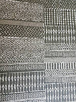 Обои флизелиновые Khroma ROOTS RTS901 абстрактный рисунок серебром на черном фоне под ковер