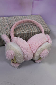 Хутряні дитячі рожеві навушники