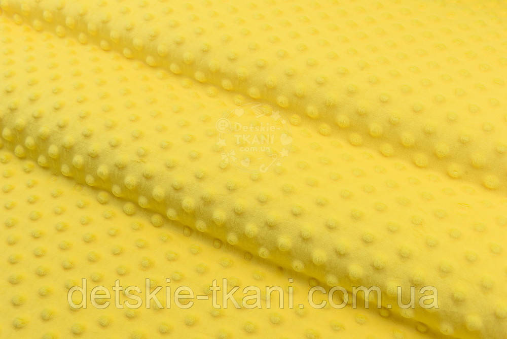Плюш minky жёлтого цвета, плотность 350 г/м2 - фото 3 - id-p321152511