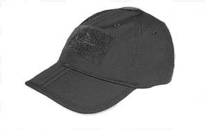 Бейсболка HELIKON-TEX Folding PoliCotton Ripstop Black (CZ-BBF-PR-01)