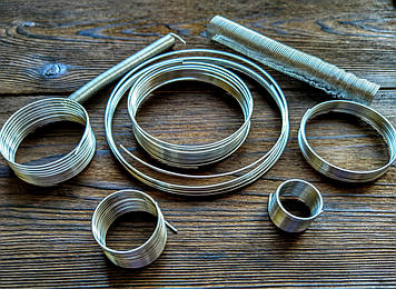 Дріт з пам'яттю колір срібло дріт 1.2 мм діаметр кільця 100 мм для браслетів 10 витків