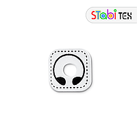 Клапан для навушників штучна шкіра Білий