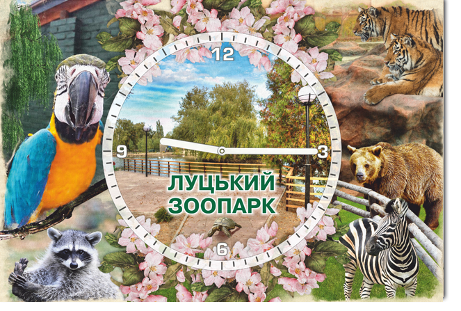 Годинник 43х29 див. м. Луцьк. Луцький зоопарк