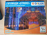 Світлодіодна гірлянда нитка DELUX String 10м 200 LED червоний/чорний, фото 6