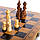 Набір шахи, шашки, нарди 3 в 1, дерев'яні, дошка 34x34 см (B-3135), фото 3