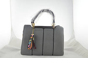 Сіра жіноча сумка з екошкіри сумочка