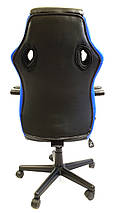 Крісло офісне комп'ютерне 7F RACER EVO, синє механізм гойдання TILT, фото 3