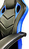Крісло офісне комп'ютерне 7F RACER EVO, синє механізм гойдання TILT, фото 2