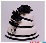 Жовта стрічка атласна для декорації тортів моток 22 метри, фото 2