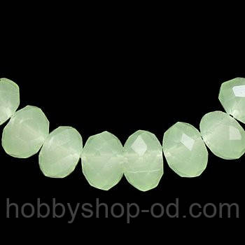 Бусини кришталеві "сфера" 6 мм. м'ятний нефрит (100 шт.), фото 1