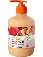 Крем-мило Fresh Juice "Peach&Magnolia" з дозатором (460 мл.)