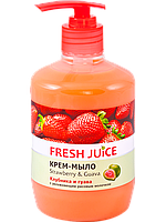 Крем-мыло Fresh Juice "Strawberry & Guava" c дозатором (460мл.)