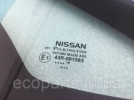 Скло переднє бокове праве (кватирка) Nissan Leaf.Нове!, фото 2