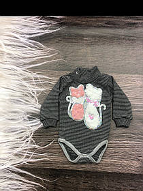 Ясельне тепле боді на дівчинку «Кошенята»