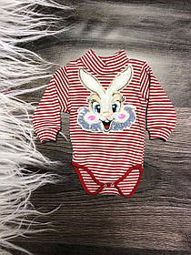 Ясельне тепле боді на дівчинку «Зайка»
