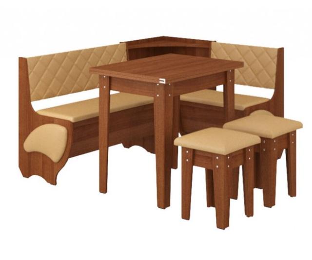 Уголок кухонный Милорд ДСП лесной орех+винил кофе Уголок кухонный Милорд ДСП лесной орех+винил кофе