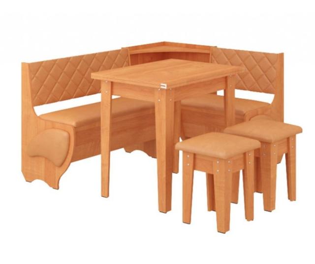 Уголок кухонный Милорд ДСП ольха+винил рыжий Уголок кухонный Милорд ДСП ольха+винил рыжий