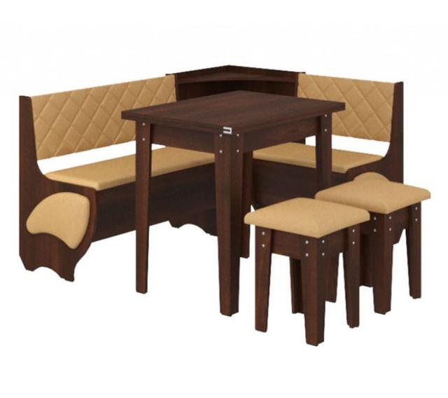 Уголок кухонный Милорд ДСП орех+винил кофе Уголок кухонный Милорд ДСП орех+винил кофе