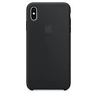Силиконовый чехол Apple Silicone Case для iPhone XS Max черный с открытым низом