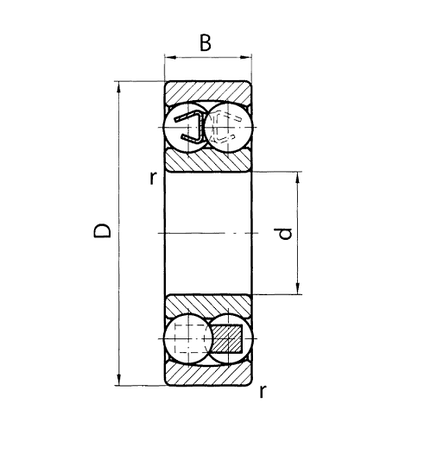 Підшипник 1213 (1213) розміри 65*120*23, фото 2
