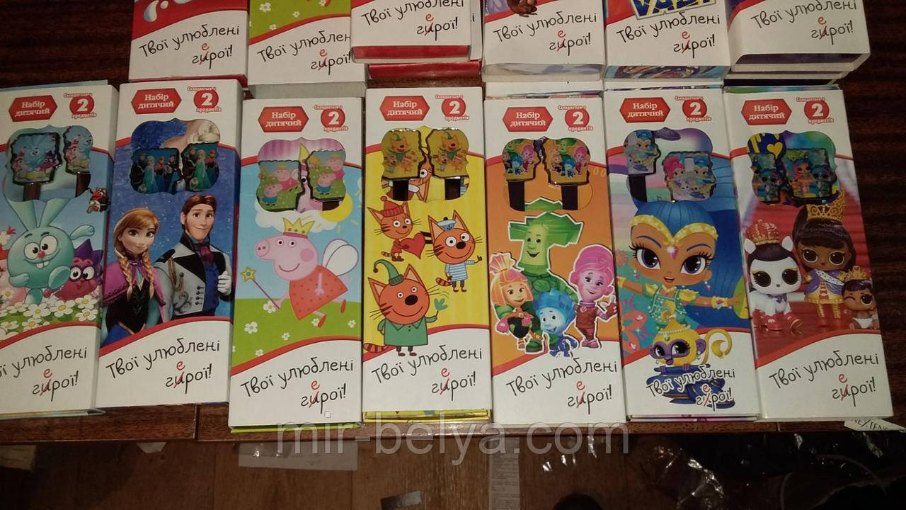 Набір дитячих столових приладів "Мої улюблені герої", фото 1