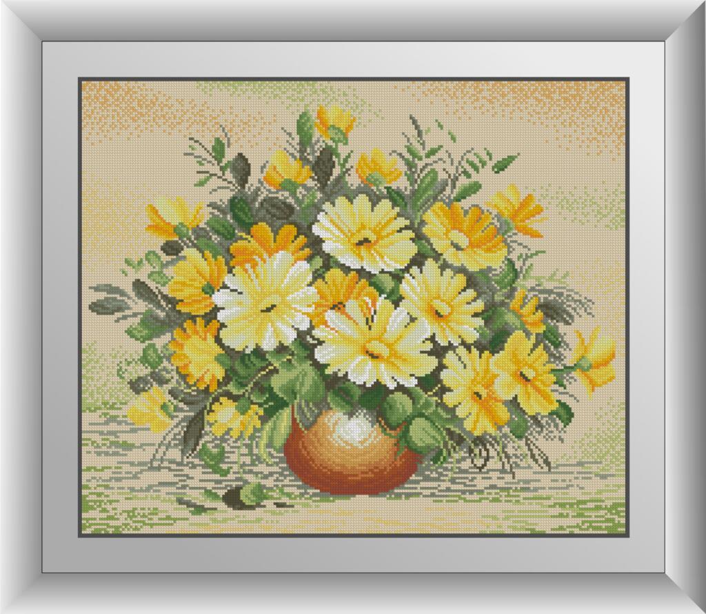 Алмазна мозаїка Жовтий букет Dream Art 30892 (44 x 53 см)