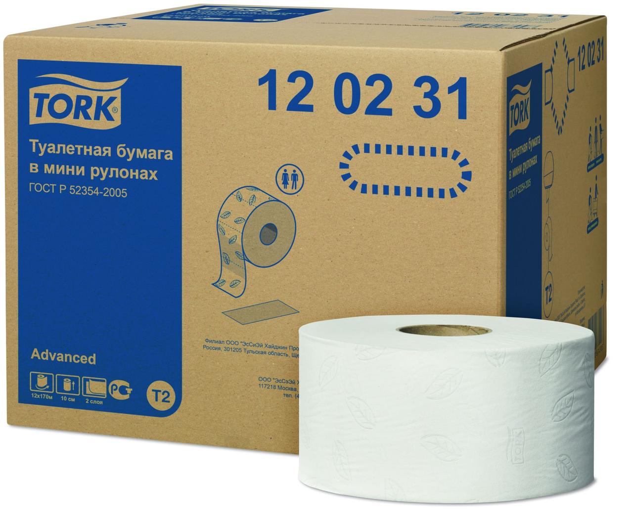 Tork т/папір в міні рулонах 170 м. 2 сл.,