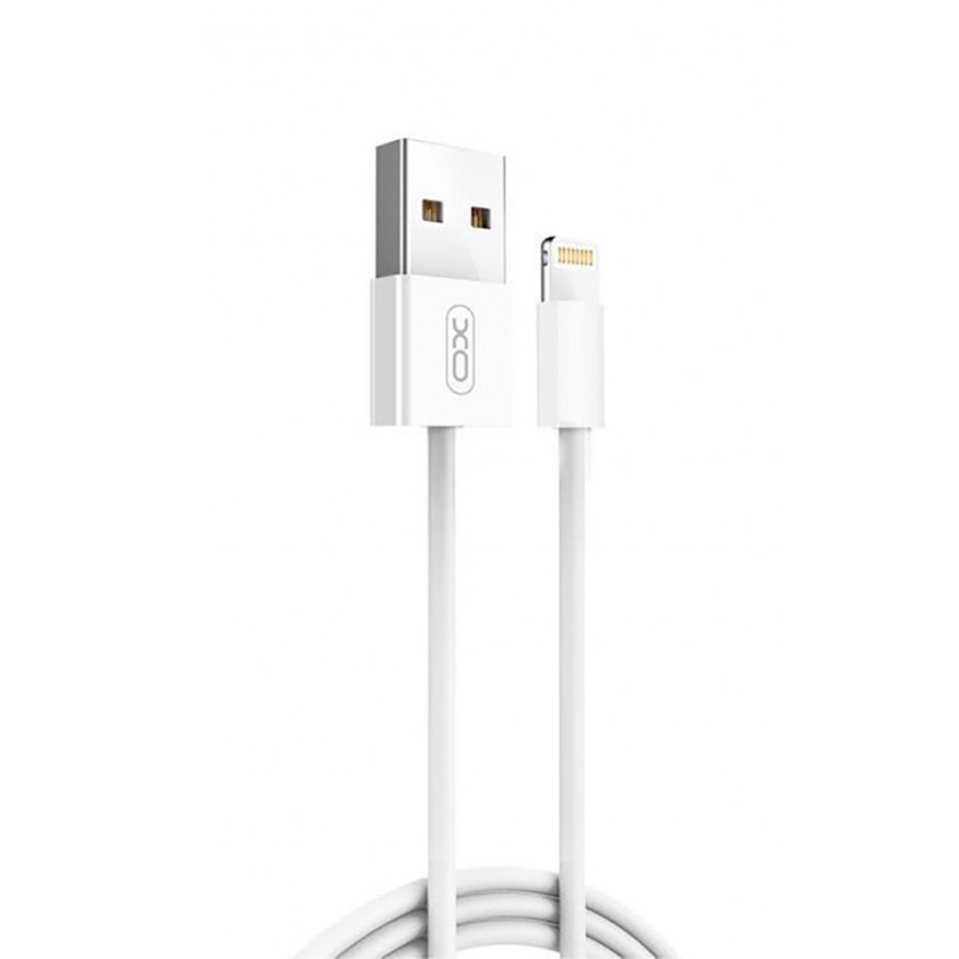 Кабель USB Cable XO NB47 2.1 A Quick Charge Lightning прогумований white