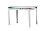 Стіл Т - 600 сніжно білий 120/180 від Vetro Mebel, скло, фото 2