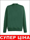 Світшот чоловічий зелений светр легкий (темно-зелений) Lightweight set-in sweat Fruit of the Loom,M, фото 3