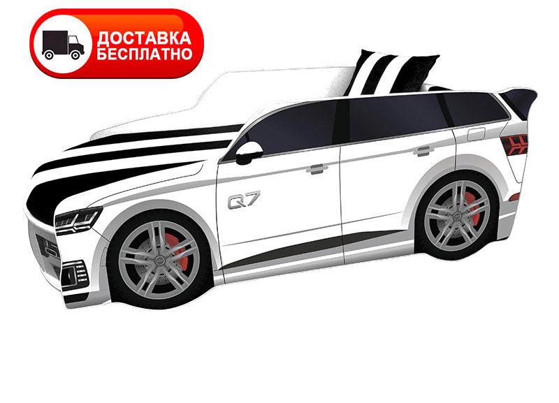 Ліжко для машини серія Преміум модель Audi Q7 білий Р 003 зі спортивним матрацом і подушкою