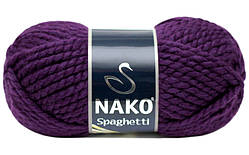 Nako SPAGHETTI ( Спагетті ) № 11209 фіолетовий (Вовна з акрилом, нитки для в'язання)