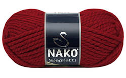 Nako SPAGHETTI ( Спагетті ) № 1175 червоний (Вовна з акрилом, нитки для в'язання)