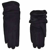 Рукавички жіночі теплі Grace 111 XL (8) твідові чорні