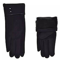 Рукавички жіночі теплі Grace 20288 M (7) твідові чорні