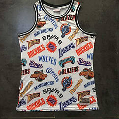 Чоловіча майка біла Mitchell&Ness All Over Print NBA Western Swingman Jersey