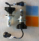 Комплект: Лампи LED X3 Headlight platinum H4 6500k 6000 Lm 50w КОМПЛЕКТ, фото 4