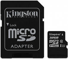 КАРТА ПАМ'ЯТІ KINGSTON MICROSDHC 32GB UHS-I U1 CANVAS SELECT (SDCS/32GB)