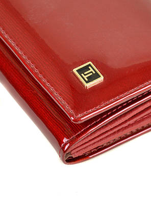 Жіночий шкіряний лаковий гаманець BRETTON (W1 червоний), фото 2