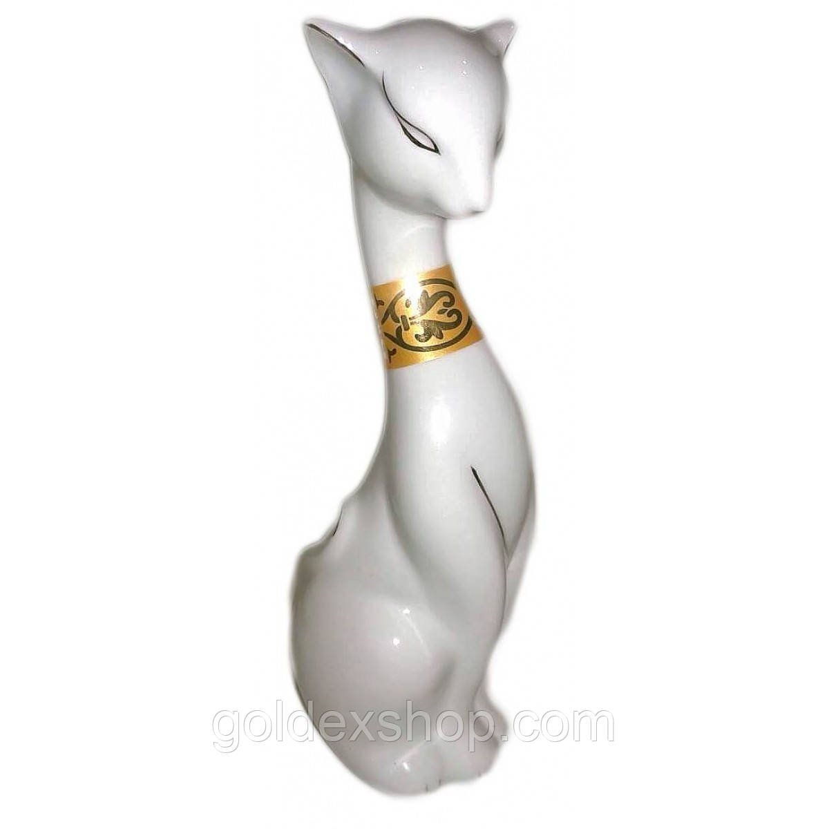 Статуетка Кішка керамічна (23х8х6 см) біла