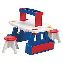 Двохсторонній дитячий стіл для творчості з 2 стільцями Creative Projects Table Step2 829999