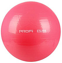 Фітбол Profi Ball 65 см. Рожевий (MS 0382RO), фото 2