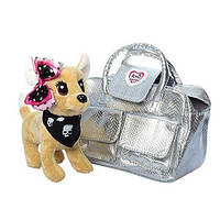 Собачка Кіккі, 22см, срібляста сумка, пісенька