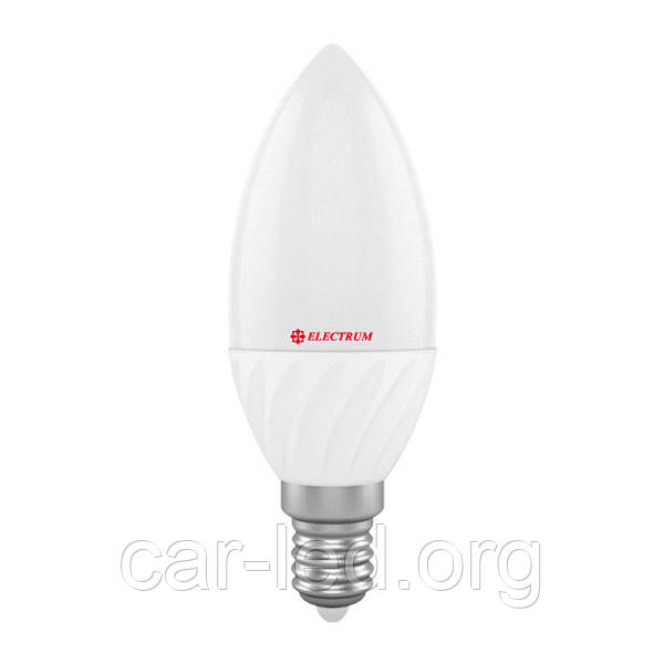 LED лампа Electrum E14 свеча 4W(320 lm) 4000K PA LС-10 алюмопластиковый корп.