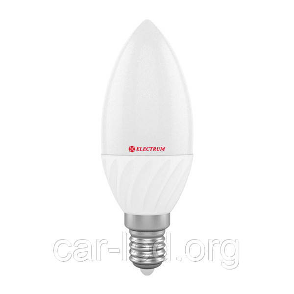 LED лампа Electrum E14 свеча 4W(320 lm) 2700K PA LС-10 алюмопластиковый корп. - фото 1 - id-p129442642